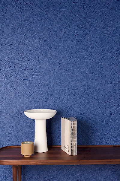 Unique blue wallcovering | Zoom by Masureel
