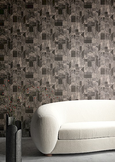 Geometric luxurious wallcovering | Khrôma by Masureel